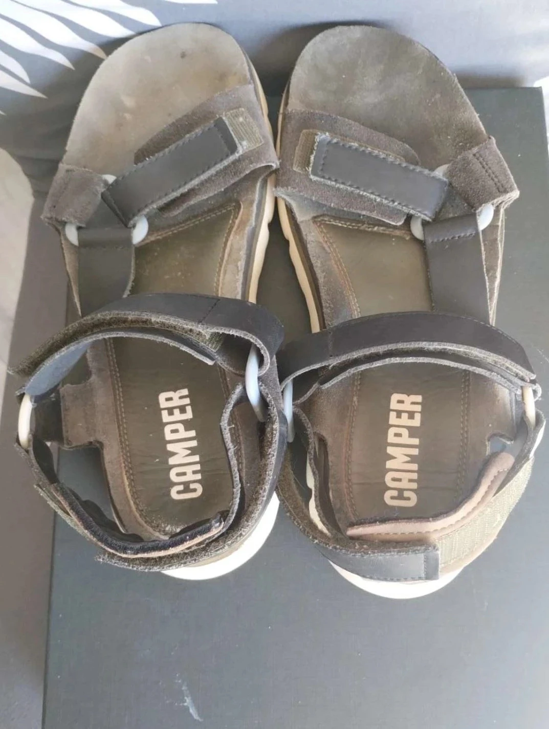 Sapatos abertos cáqui/marrom, Camper, P40 – photo 7